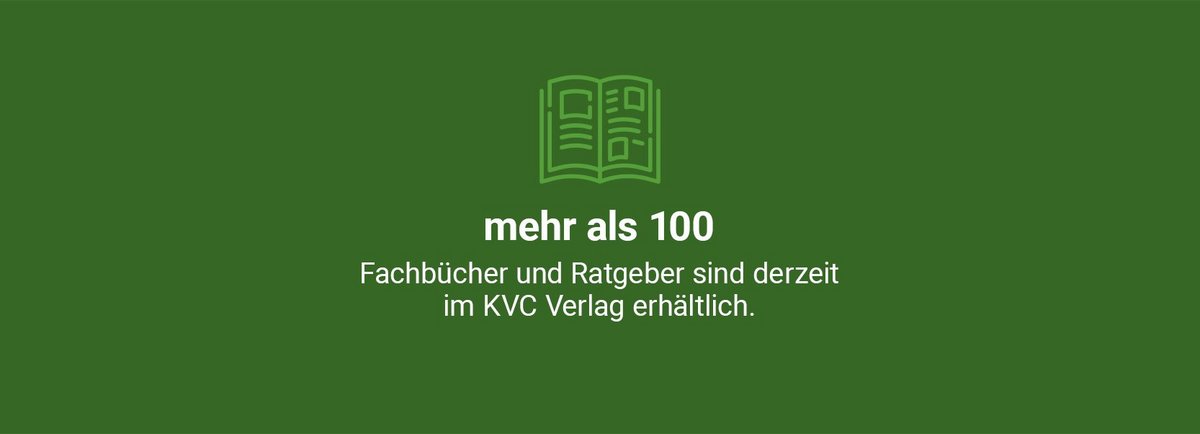 Im KVC Verlag sind mehr als 100 Fachbücher und Ratgeber erhältlich. 